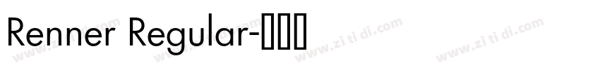 Renner Regular字体转换